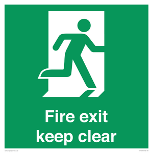 Fire exit keep clear